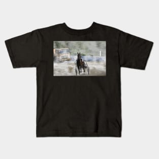 harness horse cart racing 03 Kids T-Shirt